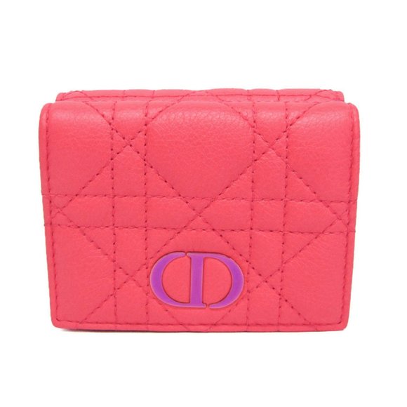 Christian Dior Cannage/Lady Dior CARO Medium Wallet S50304HPV Women's Leather...